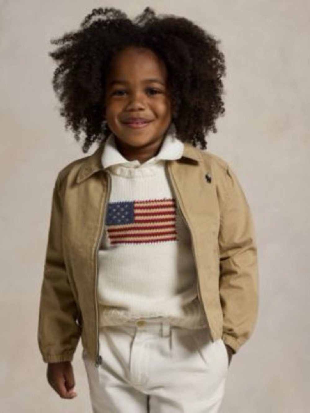 POLO Ralph Lauren Bayport Cotton Jacket Beige | Boys 3T